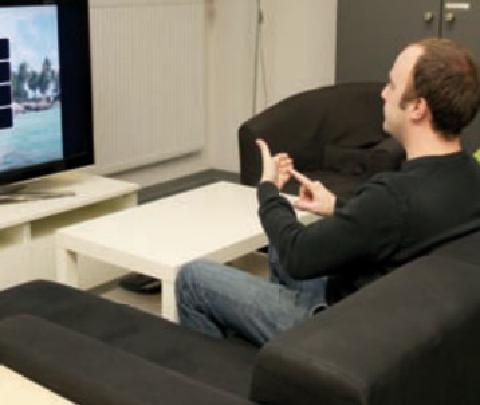 Leveraging the Palm Surface as an Eyes-Free Tv Remote Control