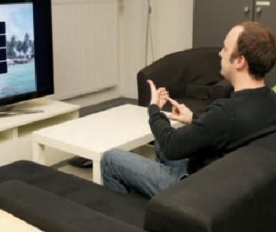 Leveraging the Palm Surface as an Eyes-Free Tv Remote Control