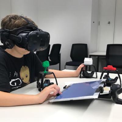 VRtangibles: Assisting Children in Creating Virtual Scenes Using Tangible Objects and Touch Input